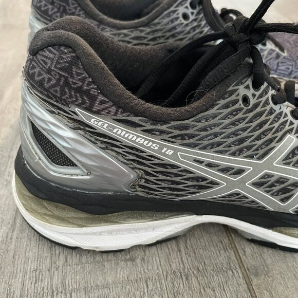 Asics Womens Gel Nimbus 18 Lite Running Shoes Black T6E5N Low Top Lace Up 7 M - Picture 2 of 5